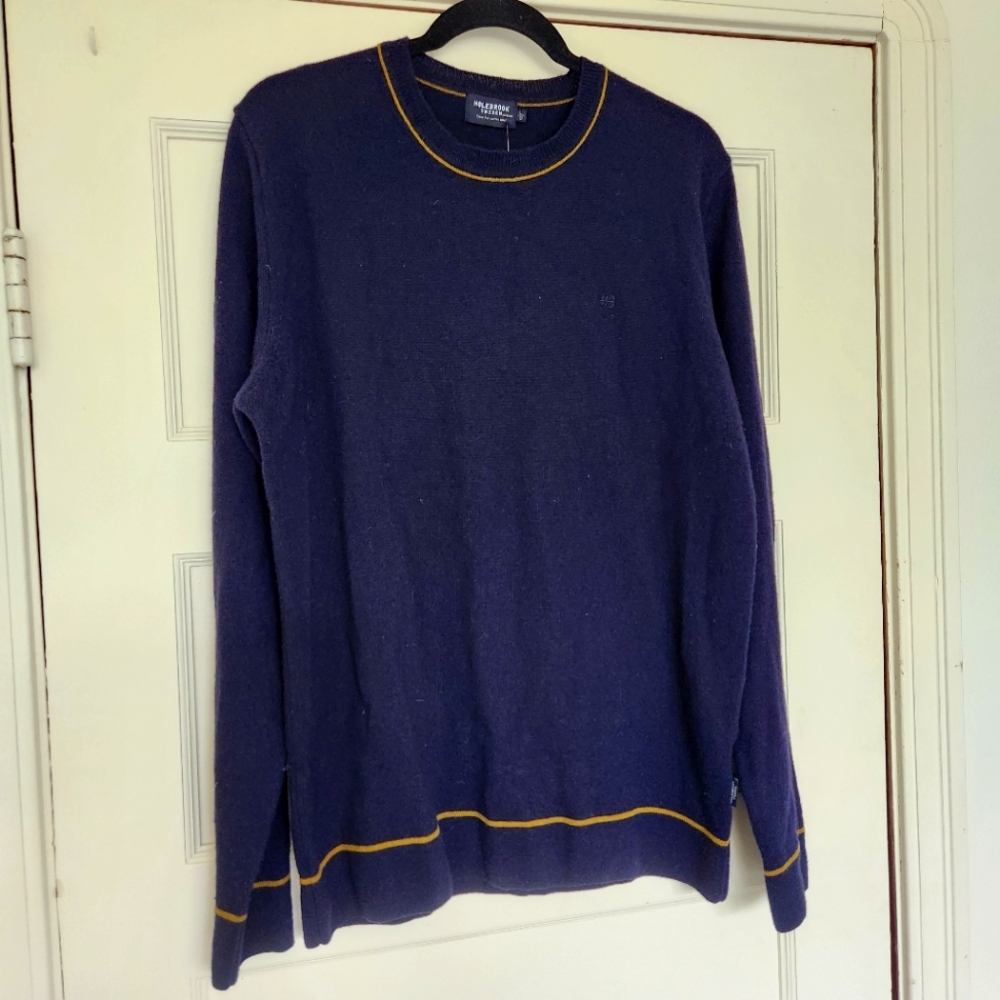 Holebrook Sweden 100% Extra Fine Merino Wool Sweater Mens Large